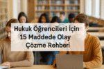 Hukuk Fakültesi Öğrencileri İçin 15 Maddede Olay Çözme Rehberi