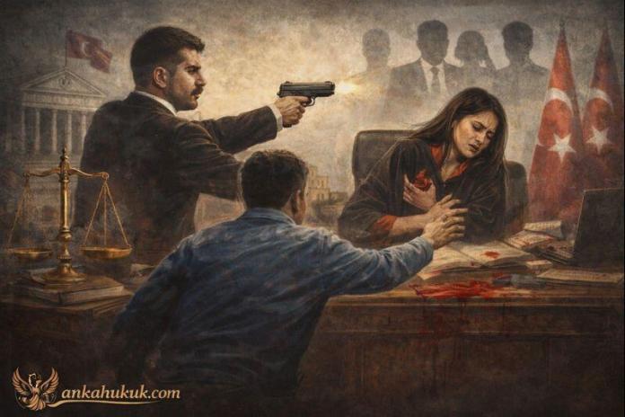 Türkiye’de yargı kurumunun siyasallaşmasının ve ideolojik daralmanın şiddete nasıl zemin hazırladığını betimleyen temsili görsel.