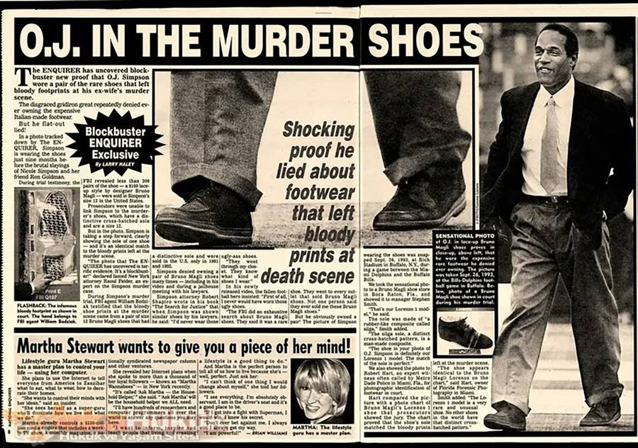 O.J. Simpson Buffalo Bills game Bruno Magli shoes photo 1993