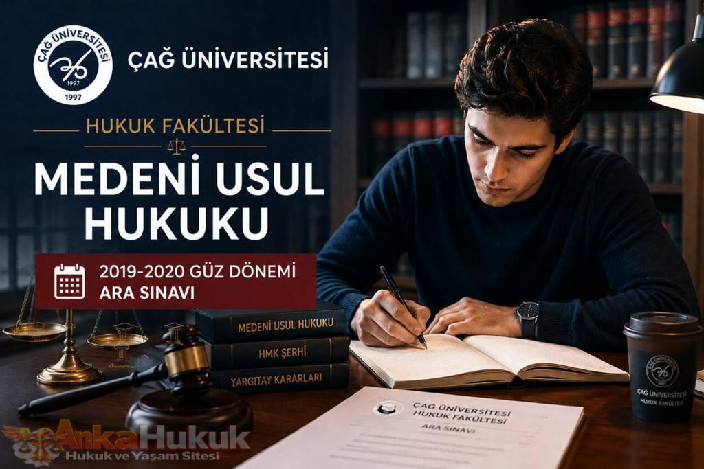 Çağ Üniversitesi Hukuk Fakültesi Medeni Usul Hukuku dersine ilişkin 2019-2020 güz dönemi ara sınavı soruları