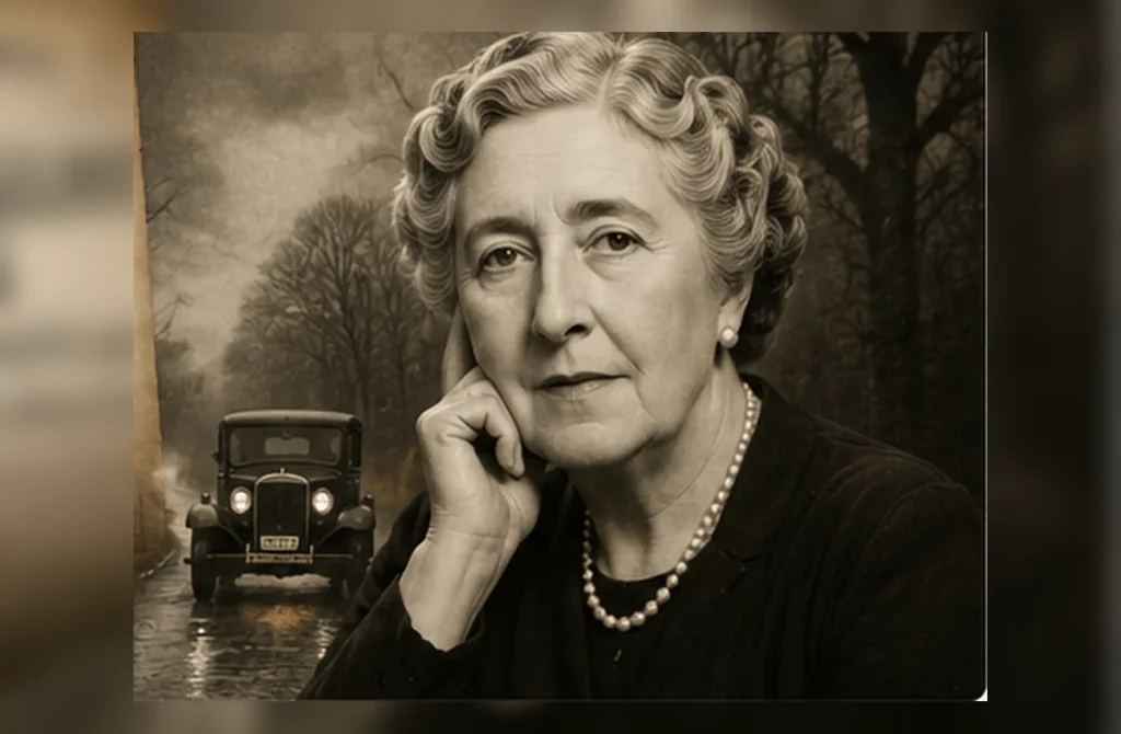 Agatha Christie’nin 1926’daki gizemli kayboluşunu simgeleyen tarihî portre ve 1920’ler otomobili