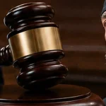 Hulk Hogan’ı çağrıştıran ünlü güreşçi portresi ile mahkeme tokmağının mahremiyet ve basın özgürlüğü çatışmasını simgelediği editoryal görsel