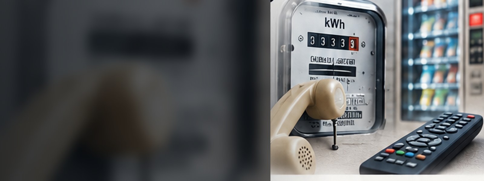 Eski elektrik sayacı, telefon ve ücretli hizmetleri simgeleyen cihazlarla hırsızlık ve karşılıksız yararlanmanın tarihsel dönüşümünü anlatan kapak