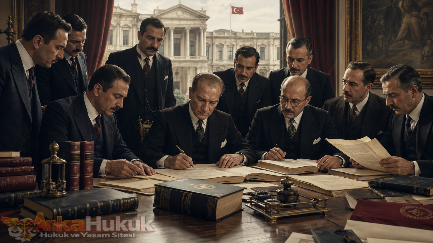1926 Hukuk Devrimi: Türkiye’nin Kanunları Neden Baştan Yazıldı? 2 1926 hukuk devriminin kanunlaştırma anını betimleyen temsili görsel