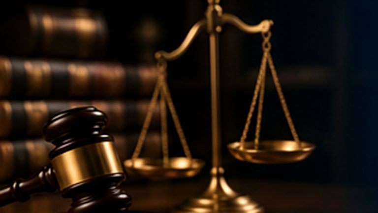 Anayasa Mahkemesine bireysel başvuru ve acil tedbir talebini simgeleyen adalet terazisi ve hukuk sahnesi