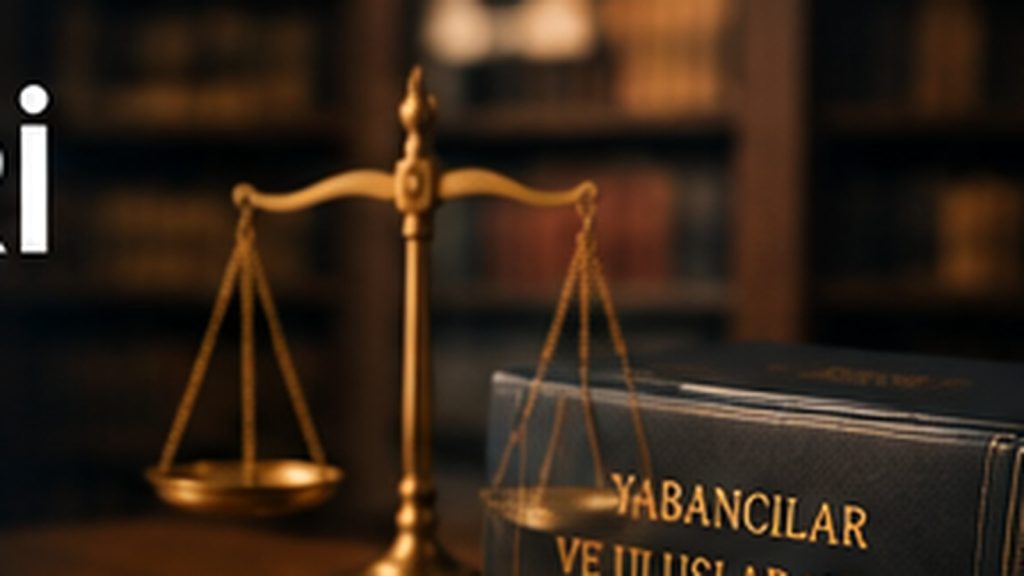 Uluslararası koruma statüsünün sona ermesi ve iptalini simgeleyen hukuk kitapları ve adalet terazisi