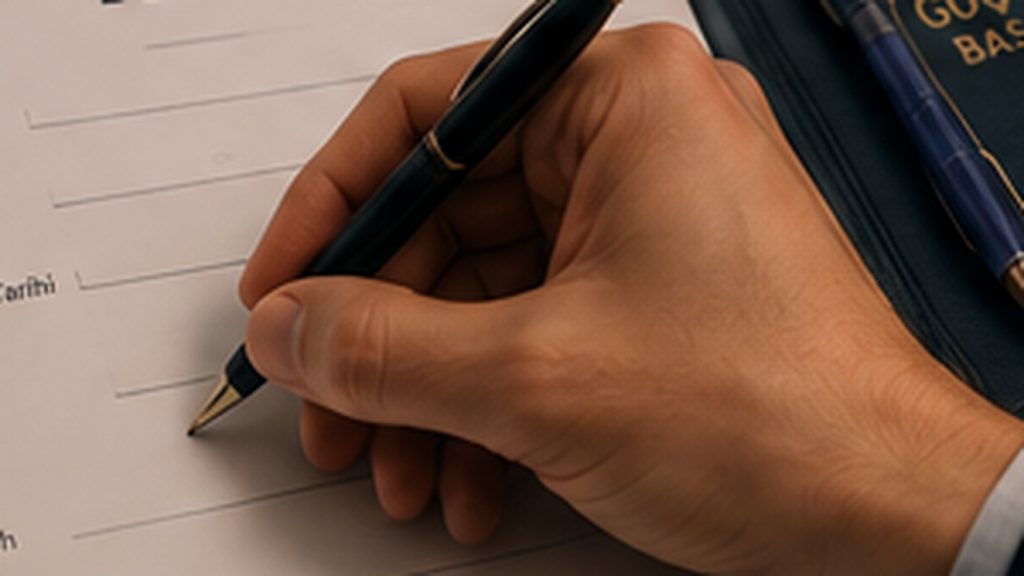 Uluslararası koruma başvuru sahibinin imza, adres ve bildirim yükümlülüklerini simgeleyen gerçekçi kapak