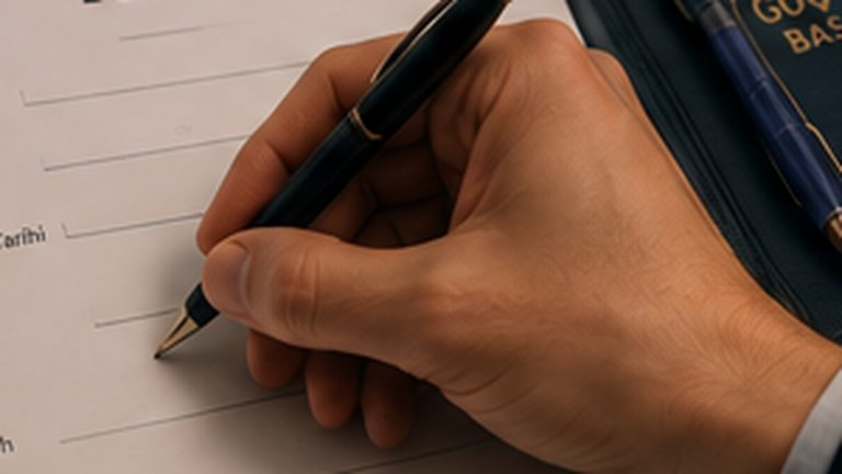 Uluslararası koruma başvuru sahibinin imza, adres ve bildirim yükümlülüklerini simgeleyen gerçekçi kapak